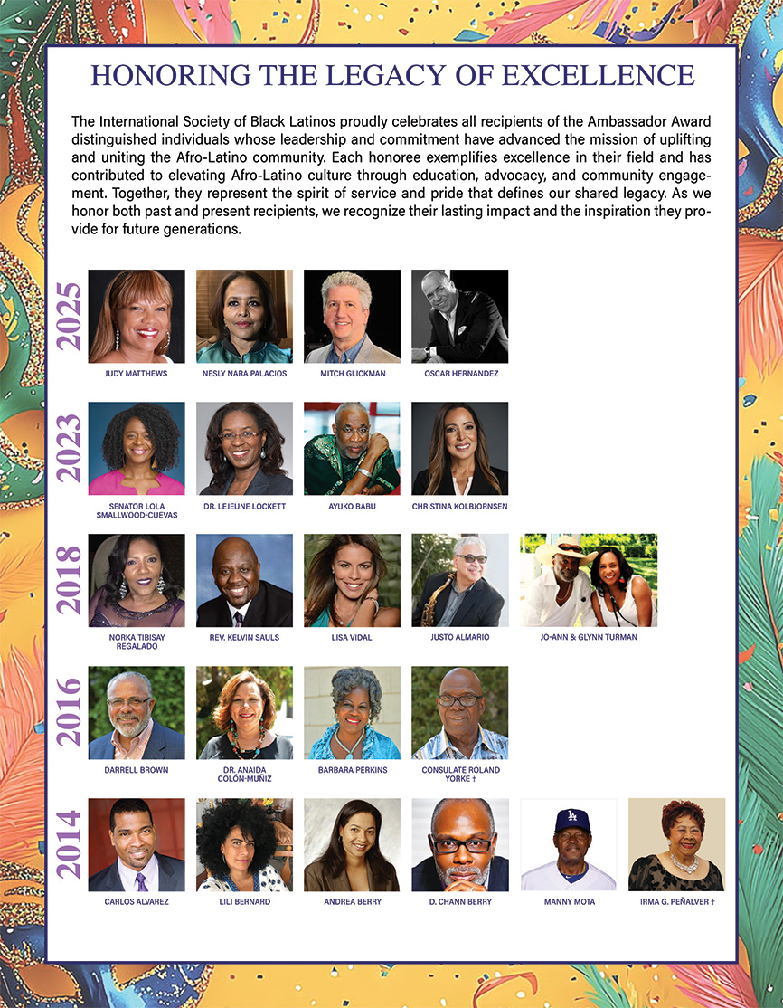 ISBL honorees from 2014, 2016, 2018, 2023, and 2025