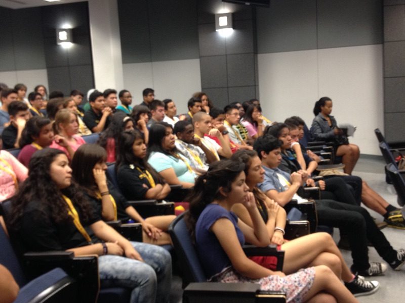 Students attending an ISBL youth workshop